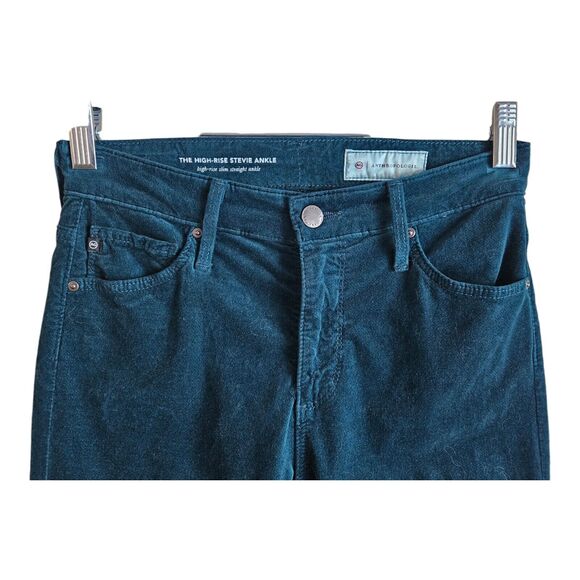 ANTHROPOLOGIE Adriano Goldschmied 25 R Velvet Stevie Pants Straight Slim Ankle - Picture 4 of 13